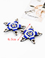 Fashion Sapphire Blue Star Shape Decorated Shoes Accessories