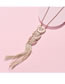 Fashion Rose Gold Tassel Decorated Pure Color Necklace