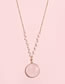 Fashion Pink Round Shape Decorated Necklace