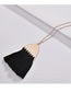 Fashion Navy Tassel Decorated Pure Color Necklace