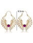Fashion Silver Color Wing Shape Decorated Hollow Out Earrings
