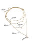 Fashion Gold Color Moon Shape Decorated Necklace