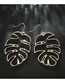 Fashion Rose Gold Pure Color Decorated Hollow Out Earrings