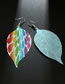 Fashion Multi-color Leaf Shape Decorated Earrings