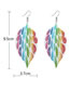 Fashion Multi-color Leaf Shape Decorated Earrings