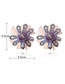 Fashion Purple Flower Shape Decorated Earrings