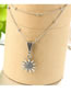 Fashion Silver Color Sunflower Shape Decorated Necklace