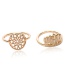 Fashion Gold Color Pure Color Decorated Hollow Out Ring ( 9 Pcs )