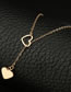 Vintage Gold Color Heart Shape Design Pure Color Necklace