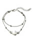 Fashion Silver Color Dolphin Shape Decorated Pure Color Anklet
