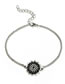 Fashion Silver Color Flower Decorated Double Layer Anklet