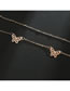 Fashion Gold Color Butterfly Shape Decorated Anklet