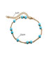 Fashion Gold Color Beads Decorated Simple Anklet