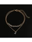 Fashion Gold Color Full Diamond Decorated Simple Anklet