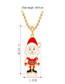 Fashion Red Santa Claus Shape Decorated Necklace