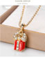 Fashion Red Diamond Decorated Necklace