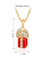 Fashion Red Diamond Decorated Necklace