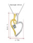 Fashion Gold Color+silver Color Heart Shape Decorated Necklace