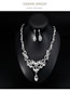 Fashion Silver Color Water Drop Shape Decorated Necklace