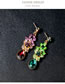 Fashion Purple Water Drop Shape Decorated Jewelry Set