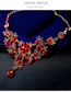 Fashion Red Water Drop Shape Decorated Jewelry Set
