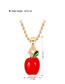 Fashion Red Apple Shape Decorated Necklace