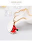 Fashion Red Hat Shape Decorated Necklace