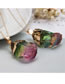 Fashion Dark Purple Irregular Shape Stone Decorated Necklace(1pc)