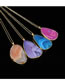 Fashion Plum Red Waterdrop Shape Decorated Long Necklace