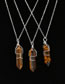 Fashion Brown Hexagonal Shape Pendant Decorated Necklace