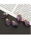 Fashion Purple Pure Color Stone Decorated Pendant