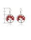 Fashion Red Tree Pendant Decorated Earrings