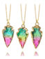 Fashion Multi-color Stone Decorated Arrows Shape Necklace (1pc)