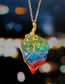 Fashion Multi-color Irregular Shape Stone Design Necklace