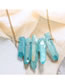 Fashion Blue Pure Color Decorated Long Necklace