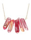 Fashion Red Pure Color Decorated Long Necklace