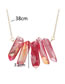 Fashion Pink Pure Color Decorated Long Necklace