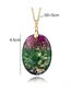 Fashion Multi-color Oval Shape Pendant Decorated Necklace