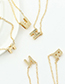 Fashion Gold Color Letter I Shape Decorated Necklace