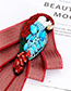 Fashion Red Beads&diamond Decorated Bowknot Brooch