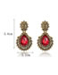 Elegant Red Full Diamond Decorated Simple Earrings