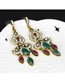 Elegant Antique Gold Diamond Decorated Tassel Earrings