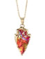 Fashion Red Triangle Shape Stone Decorated Necklace