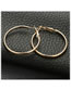 Fashion Gold Color Circular Ring Decorated Earrings