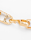 Fashion Gold Color Pure Color Decorated Hip-hop Necklace