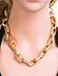 Fashion Gold Color Pure Color Decorated Hip-hop Necklace