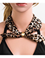 Fashion Beige Leopard Pattern Decorated Fake Collar