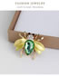 Fashion Yellow+green Bee Shape Decorated Brooch