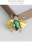 Fashion Yellow+green Bee Shape Decorated Brooch