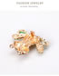 Fashion Green Frog Shape Decorated Brooch